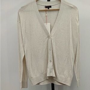 Quince Women Lightweight Cotton Cashmere Cardigan
Heather Bone Sleeved Top S